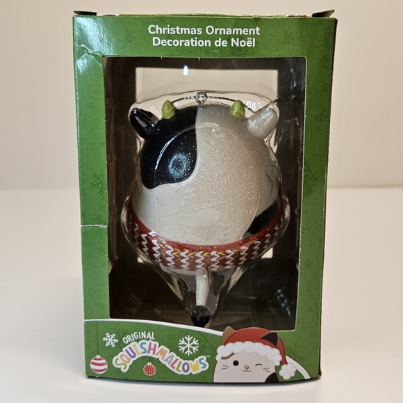 Squismallow Connor the Cow Christmas Ornament NEW - Picture 2 of 2